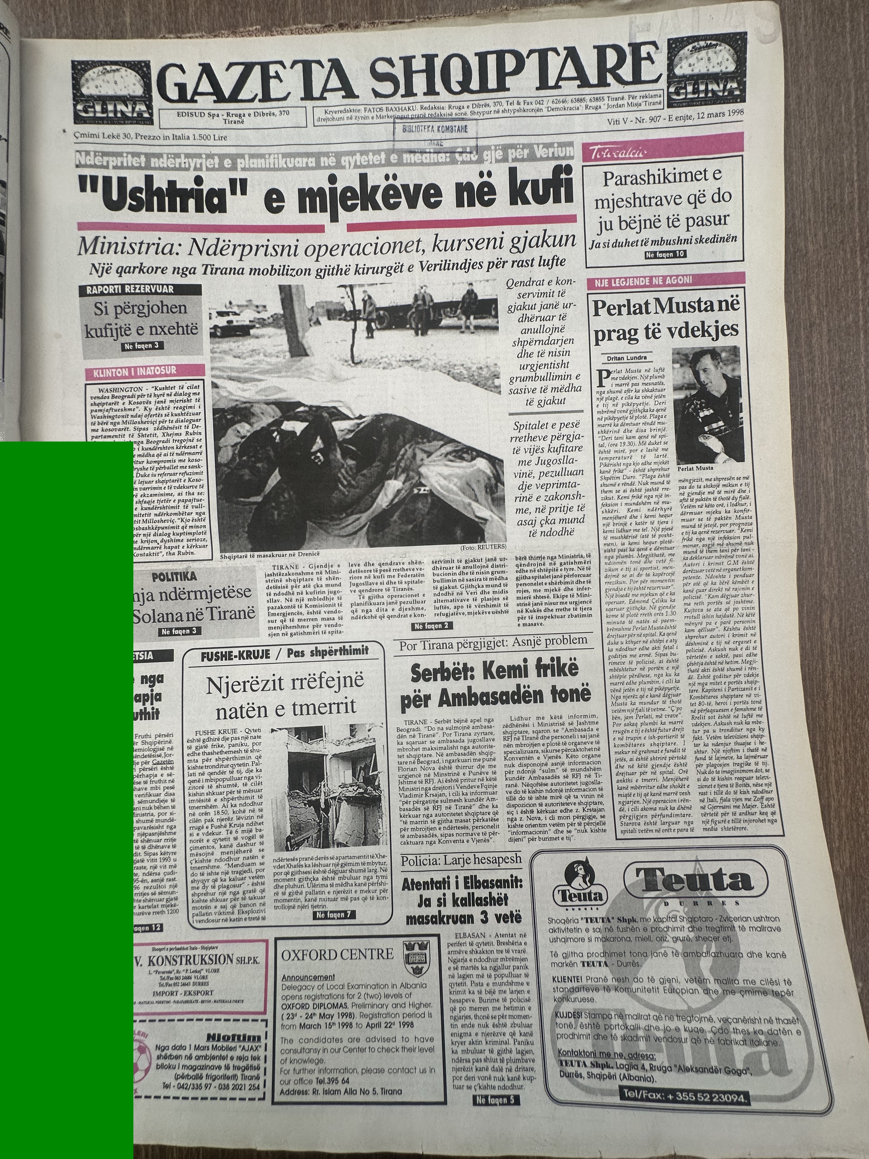 Gazeta Shqiptare 1998-03-12
